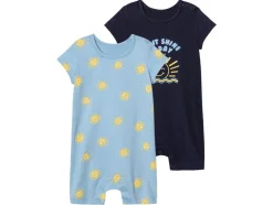 2 baby playsuits