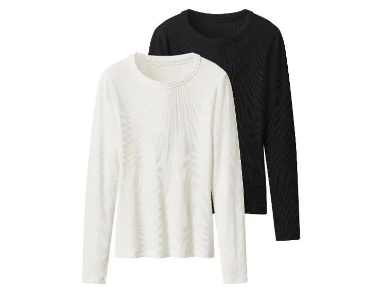 2 Geribde dames shirts