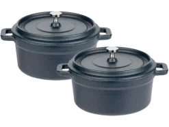 2 gietijzeren mini serveerpannen