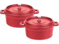 2 gietijzeren mini serveerpannen