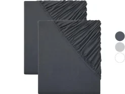 2 jersey hoeslakens 180-200 x 200 cm