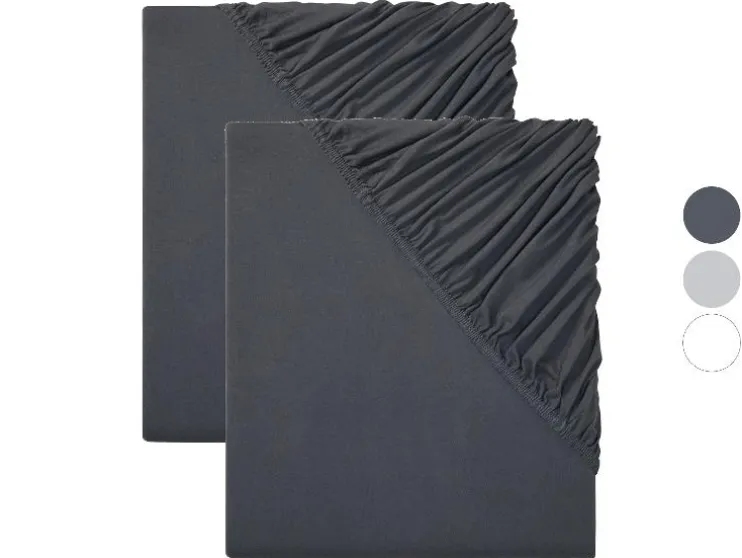 2 jersey hoeslakens 140-160 x 200 cm