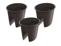 3 railing bloempotten