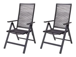 2 verstelbare tuinstoelen Miami