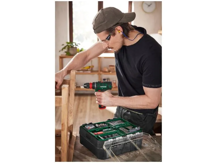 Accu-boormachineset 12 V met 2 accu's en lader