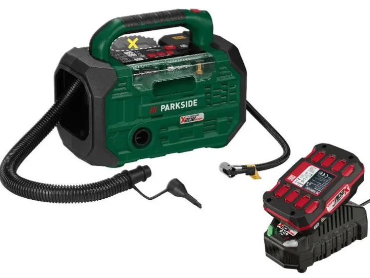 Accu-compressor en -luchtpomp 20 V met accu en lader