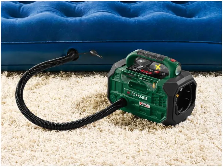 Accu-compressor en -luchtpomp 20 V met accu en lader