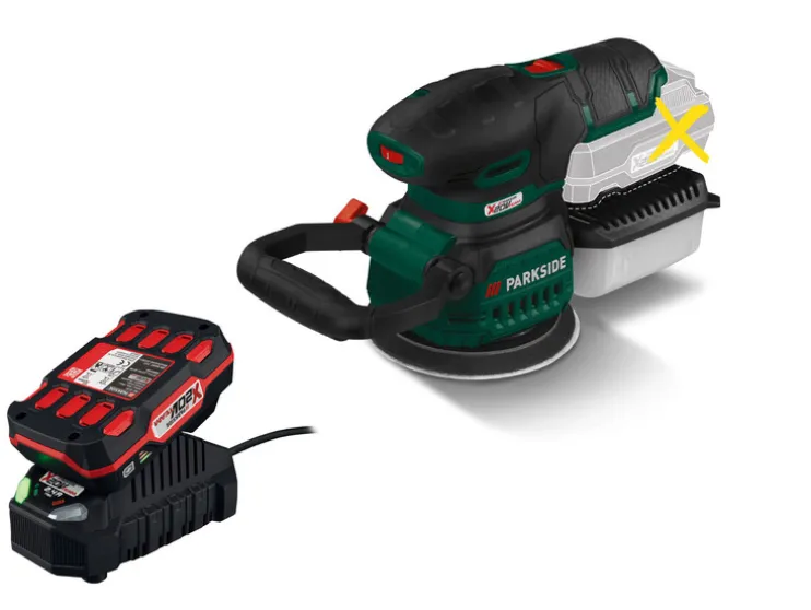 Accu-excentrische schuurmachine 20 V met accu en lader