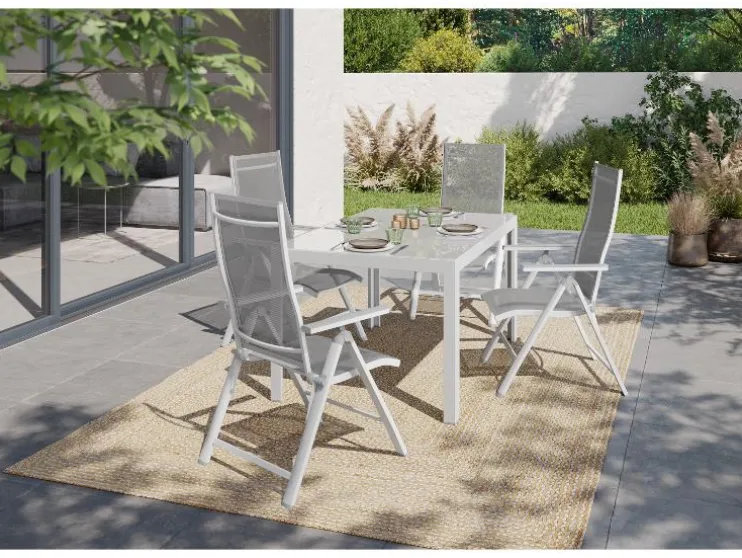 Aluminium tuinset Houston 5-delig