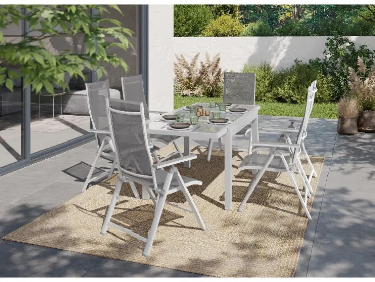 Aluminium tuinset Houston 7-delig