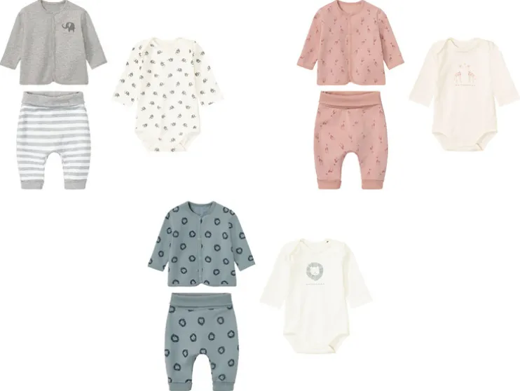 Baby meisjes / jongens cadeauset, met bio-katoen