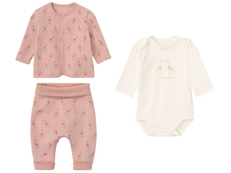 Baby meisjes / jongens cadeauset, met bio-katoen