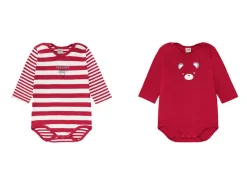 Baby romper, 2 stuks, met kruisknopen