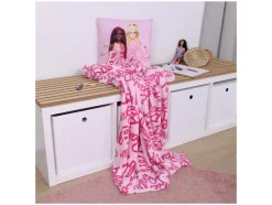 Barbie Deken met kussen 100 x 150 cm