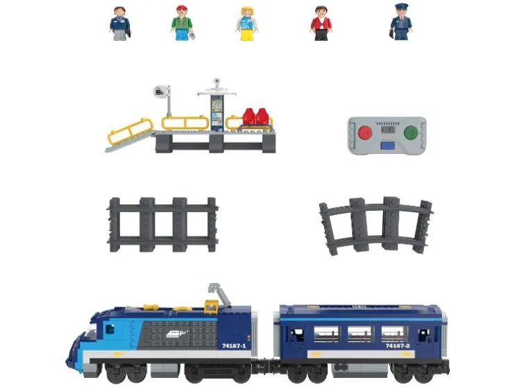 Bouwstenen set trein