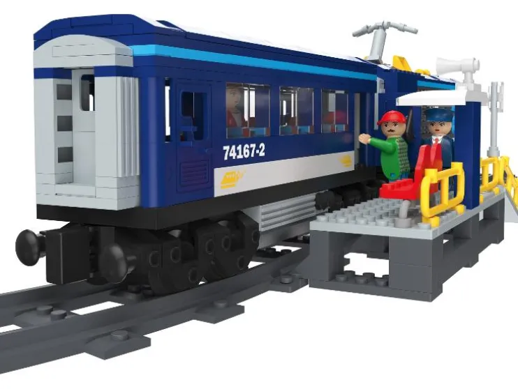 Bouwstenen set trein