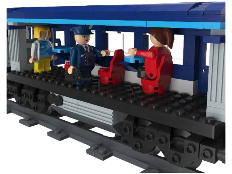 Bouwstenen set trein