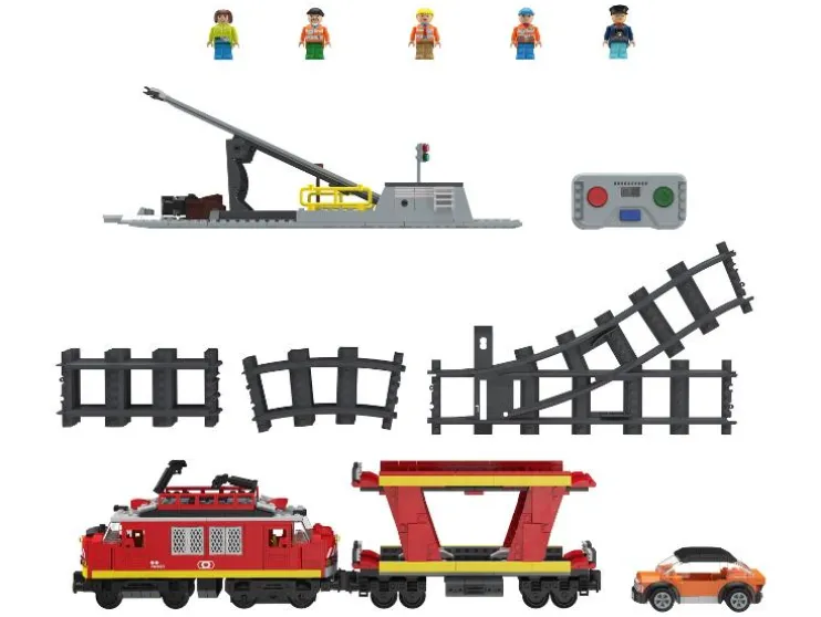 Bouwstenen set trein