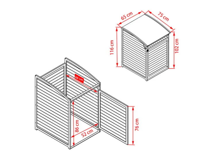 Container ombouw 120 l