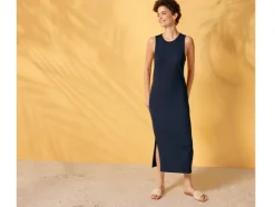 Dames geribbelde jurk