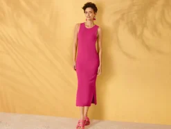 Dames geribbelde jurk