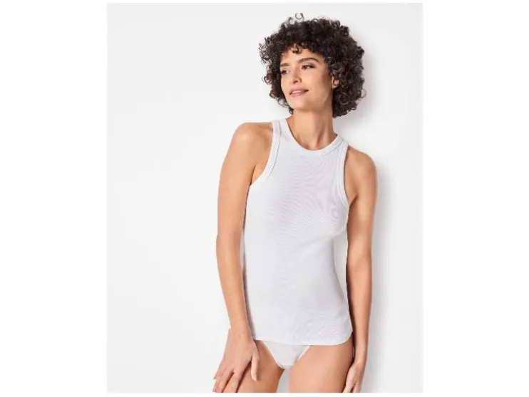 Dames geribde tanktop