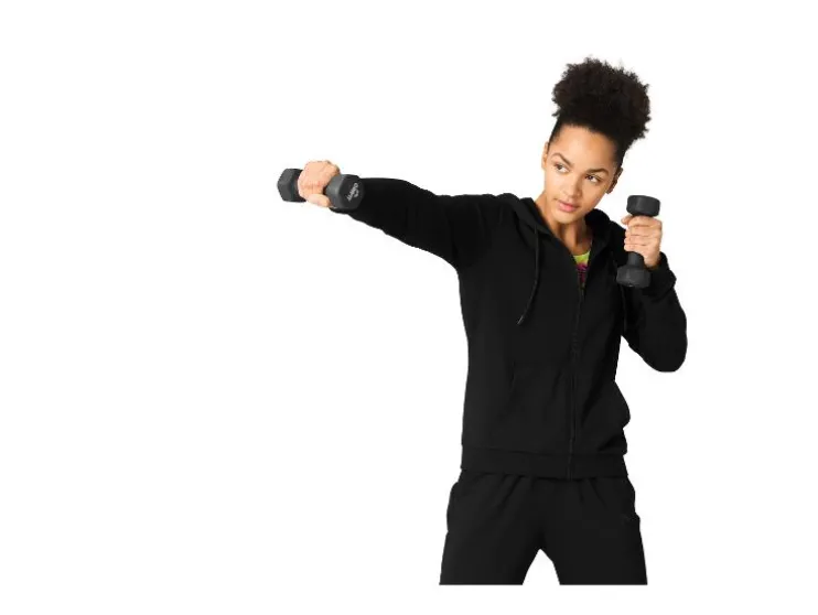 Dames hoodie met rits