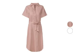 Dames linnen-maxi-jurk