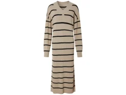 Dames midi-gebreide jurk