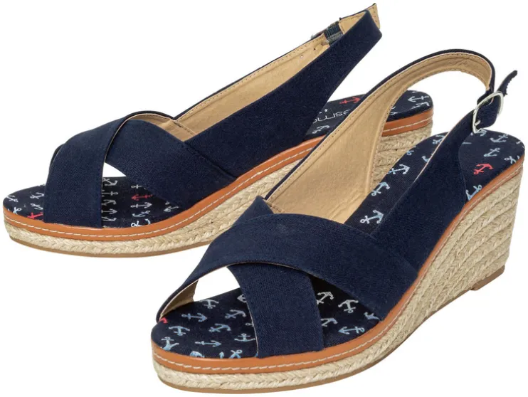 Dames sandalen met sleehak