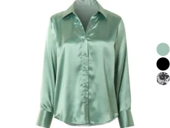Dames satijnen blouse
