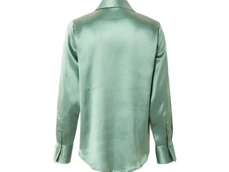 Dames satijnen blouse