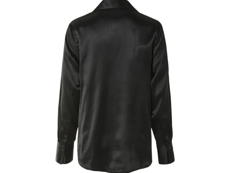 Dames satijnen blouse