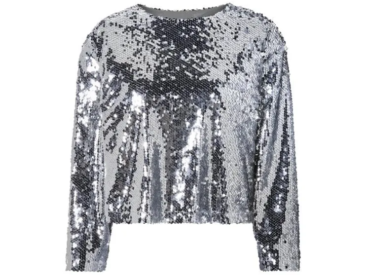 Dames top met pailletten