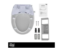 Douche-wc opzetstuk met soft-close-mechanisme en snelsluiting