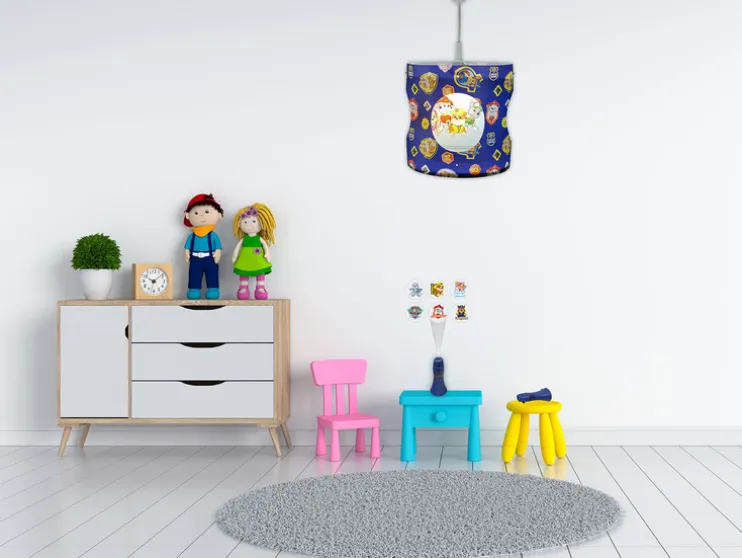 Draaibare hanglamp Paw Patrol, in hoogte verstelbaar