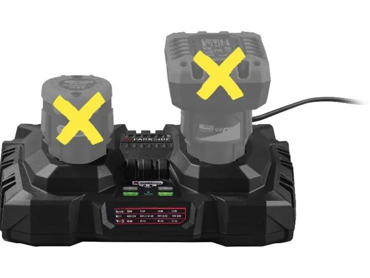 Dubbele accu-oplader 12 V