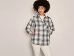 Flanellen dames blouse