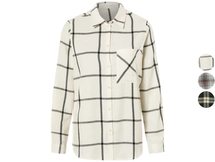 Flanellen dames blouse