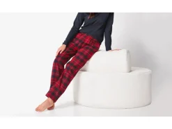 Flanellen dames pyjamabroek