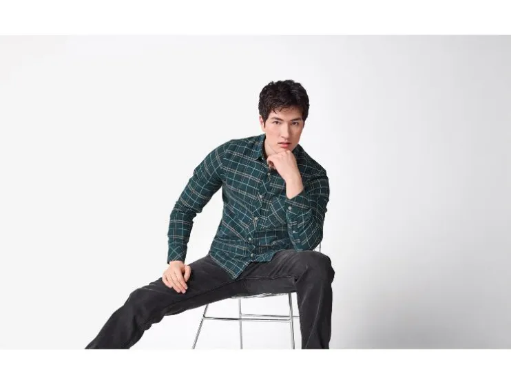 Flanellen heren overhemd