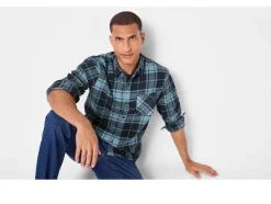 Flanellen heren overhemd