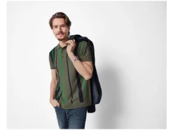 Gebreid heren poloshirt