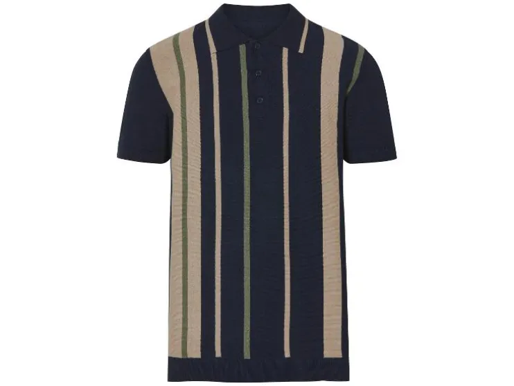 Gebreid heren poloshirt