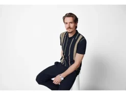 Gebreid heren poloshirt