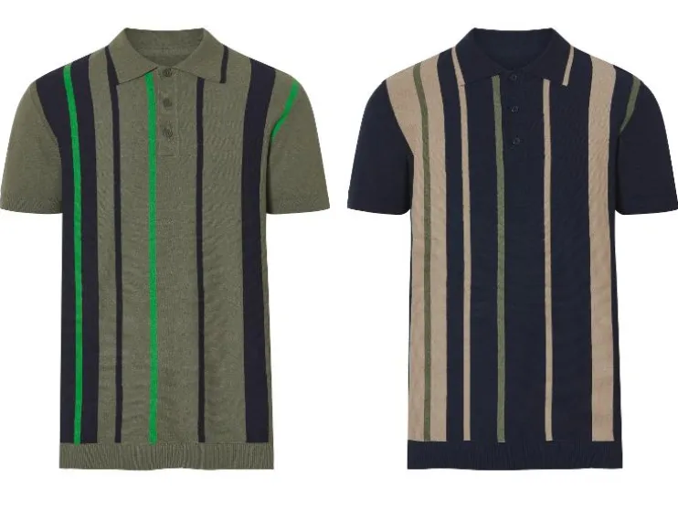 Gebreid heren poloshirt