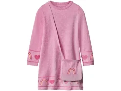 Gebreide kinder jurk met tasje