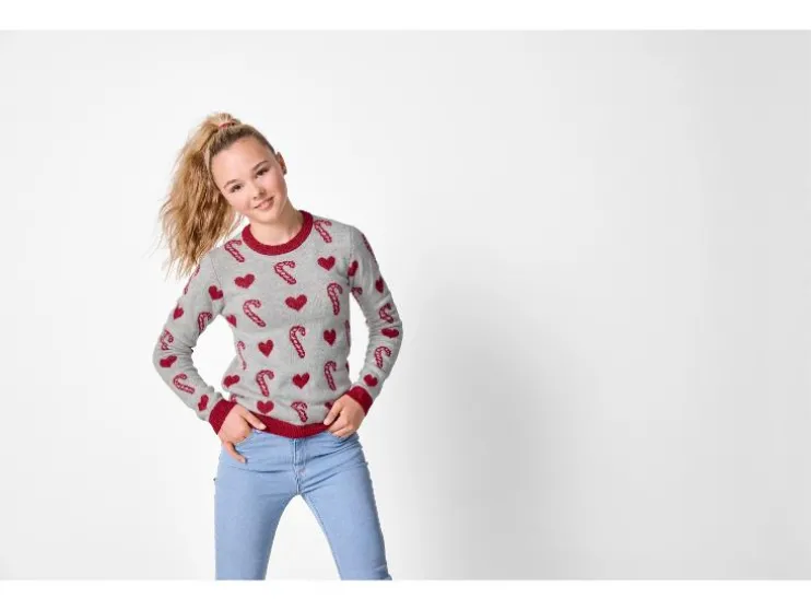 Gebreide kinder kersttrui