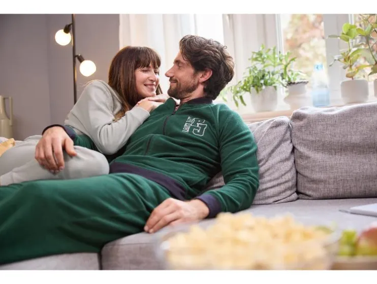 Heren fleece huispak