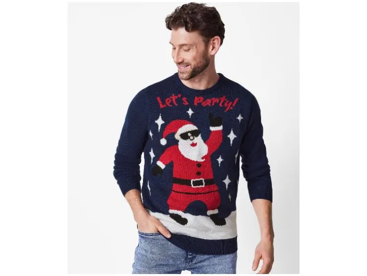 Heren kersttrui met lampjes